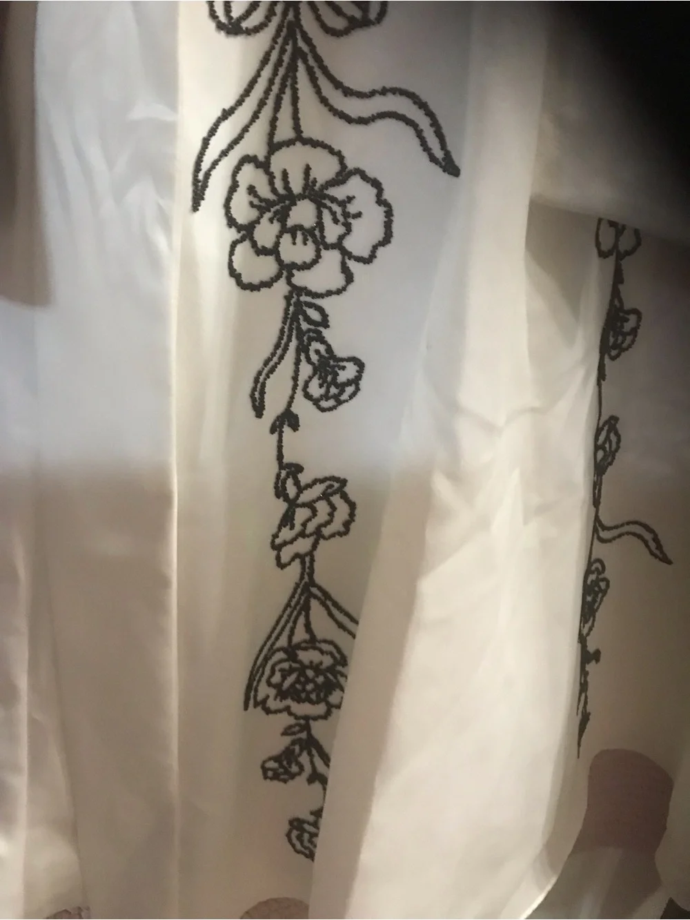 Rare Editions Black and White Embroidered Bow Party Dress